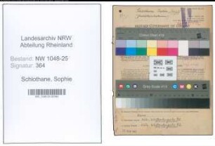 Entnazifizierung Sophie Schlothane , geb. 07.01.1895 (Geschaeftsfrau)