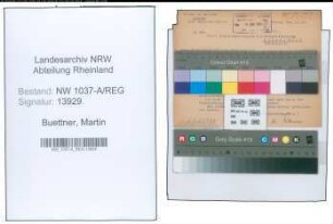 Entnazifizierung Martin Buettner , geb. 00.00.0000 ()