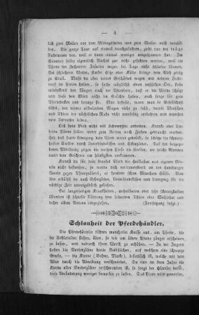 Schlauheit der Pferdehändler.