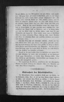 Schlauheit der Pferdehändler.