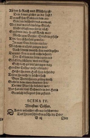 Scena IV. Adrastus/ Crösus.