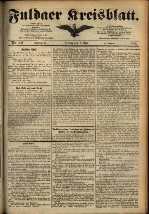 Ausgabe vom Freitag, den 07. Mai 1909.