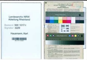 Entnazifizierung Karl Hausmann , geb. 16.06.1909 ()