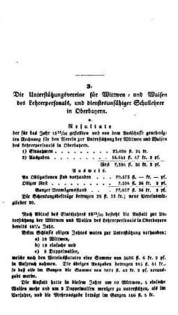 Die Unterstützungsvereine für Wittwen und Waisen des Lehrerpersonals, und dienstunfähigen Schullehrern in Oberbayern