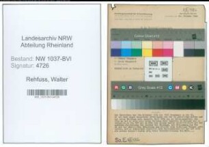 Entnazifizierung Walter Rehfuss , geb. 12.03.1903 (Kaufmann)