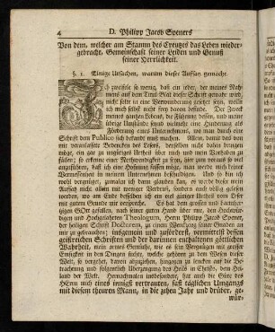4-248, Des sel. Herrn Baron Cansteins Lebens-Beschreibung Speneri, mit Anmerkungen.
