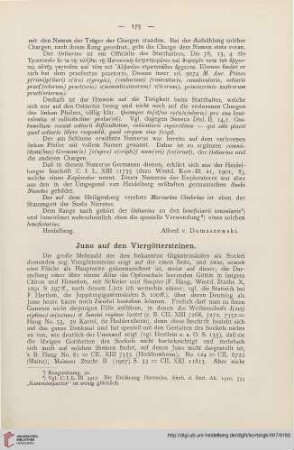 1: Juno auf den Viergöttersteinen