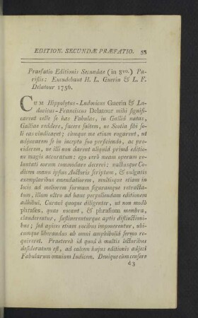 Editionis secundae praefatio.