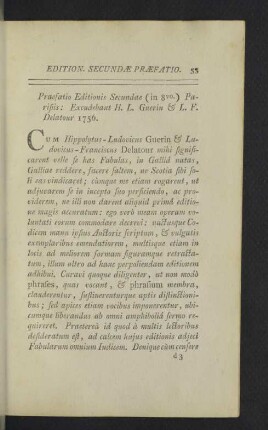 Editionis secundae praefatio.