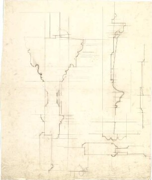 Pfann, Paul; München, Prinzregentenstr. 8; Haus Hartl - Profile (Schnitte)