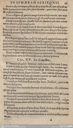 Cap. XV. De Eclipsibus.
