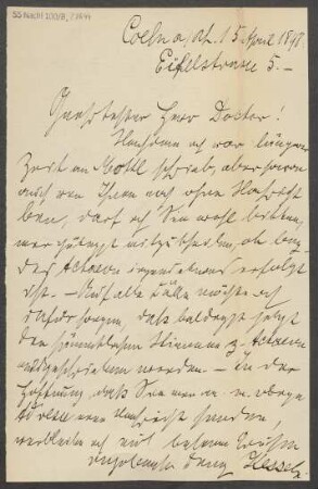 Brief an B. Schott's Söhne : 15.04.1898