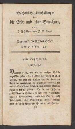 Zwei und dreißigstes Stück