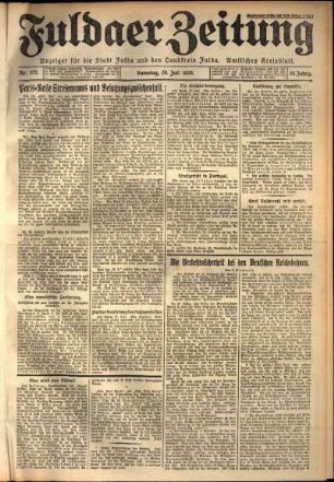 Ausgabe vom Samstag, den 28. Juli 1928.
