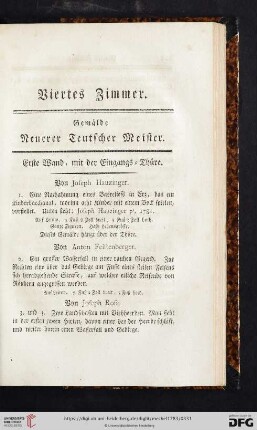 Viertes Zimmer. Gemälde Neuerer Deutscher Meister