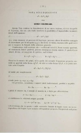 Nota sull`equazione ... .