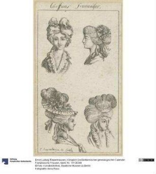Königlich Großbritannischer genealogischer Calender: Französische Frisuren