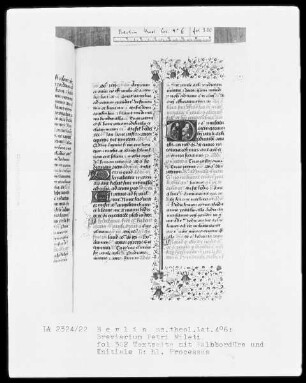 Breviarium Petri Mileti — Initiale D, darin die heiligen Peter und Paul, Folio 300recto