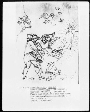Bilder zu Goethes "Faust" (Folge von 12 Blättern) — Studie zum "Gang nach dem Brocken"