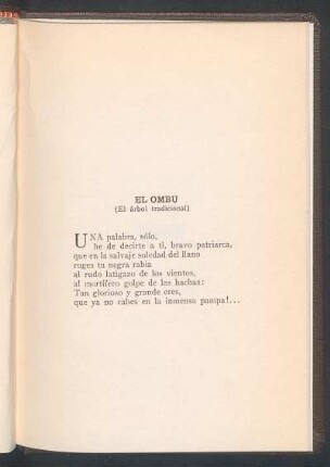 El ombú : (El árbol tradicional)