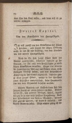 Zweites Kapitel. Von den Krankheiten des Hausgeflügels.