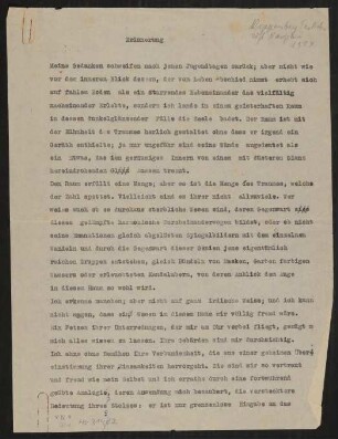 Reden und Aufsätze: Erinnerung