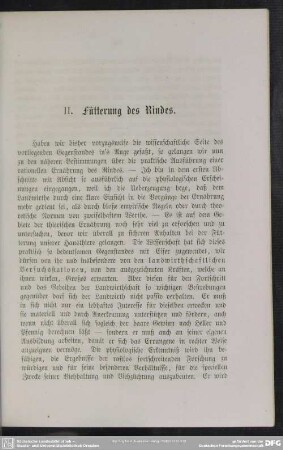 II. Fütterung des Rindes