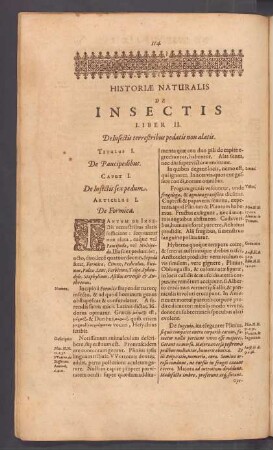 Liber II. De Insectis terrestribus pedatis non alatis.