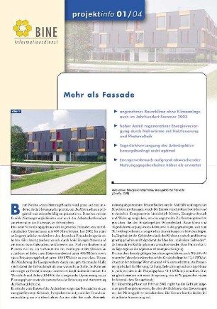 Mehr als Fassade - Niedrigenergie-Bürogebäude.