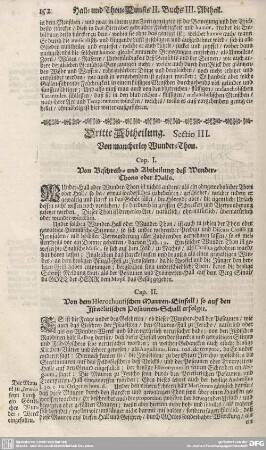 Dritte Abtheilung. Sectio III. Von mancherley Wunder-Thon.