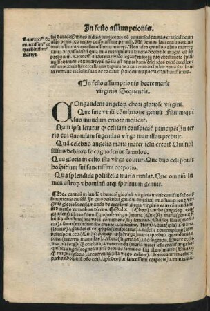 In festo assumptionis beate marie virginis Sequentia.