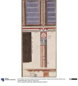 Niederschönhausen bei Berlin. Beuths Sommerhaus. Wand- und Deckendekoration