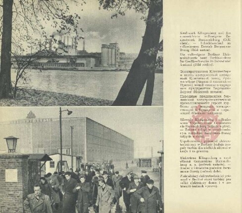 Kraftwerk Klingenberg und Zementwerk Rummelsburg ; Schichtwechsel im Betrieb Bergmann-Borsig