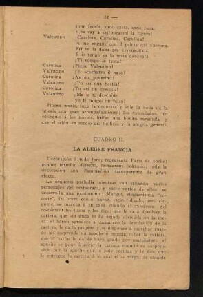 Cuadro II. - La alegre Francia