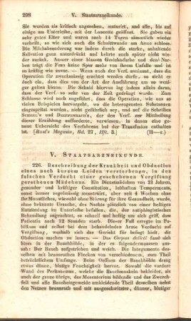 V. Staatsarzneikunde.