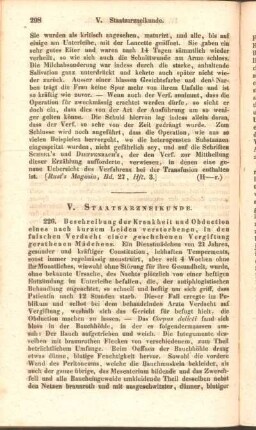 V. Staatsarzneikunde.