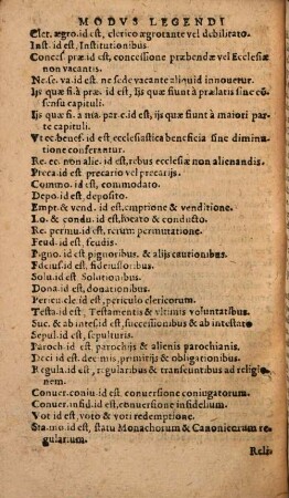 Modus legendi abbreviaturas passim in iure tam civili quam pontificio occurentes ...