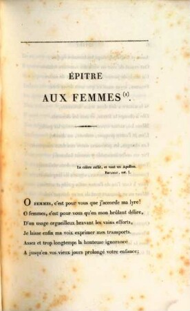 Oeuvres complètes de Constance de Salm, 1. Épitres, discours