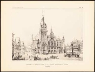 Konkurrenzentwürfe für ein Rathaus in Stuttgart, zusammengest. v. W. Kick, Stuttgart 1895: Perspektivische Ansicht