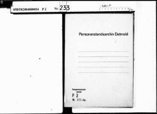 Belegakte zu dem Zivilstandsregister der Juden der Gemeinde Petershagen, Kreis Minden mit den Orten Ovenstädt, Petershagen, Schlüsselburg (GHT 1847-1848)