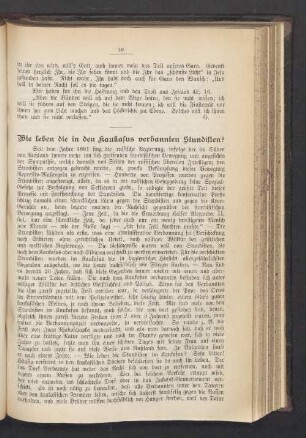 Wie leben die in den Kaukasus verbannten Stundisten?