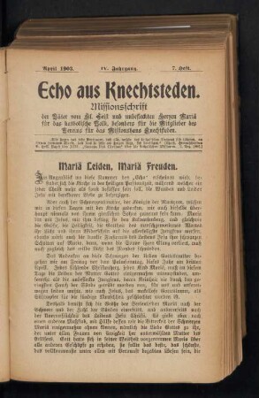 April 1903. 7. Heft