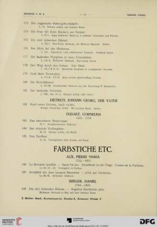 Farbstiche etc. (Nr. 186-561)