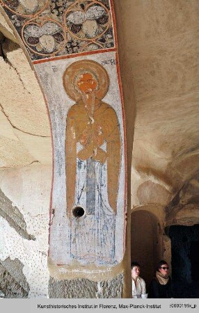 Ausmalung des Refektoriums : Der Heilige Euthymios und der Heilige David Garedscha