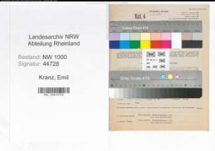 Entnazifizierung Emil Kranz, geb. 10.08.1901 (Helfer in Steuersachen)
