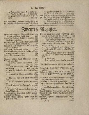 Zweytes Register.