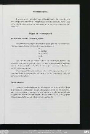 Règles de transcription