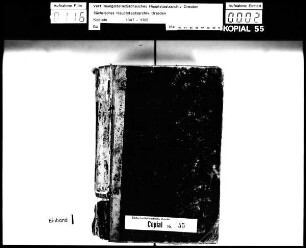 Sammelband (Ausgänge) aus der Lehnskanzlei Kurfürst Ernst und Herzog Albrechts, fortgeführt von Herzog Georg / Alte Aufschrift: "Concepta etzlicher Lehen und Leibgedings Brieffe" (Hand 16 Jh.)