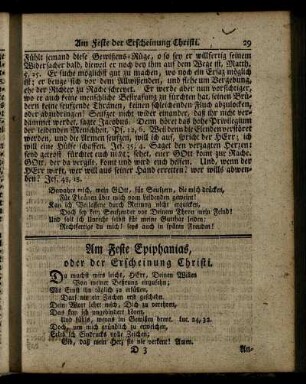 Am Feste Epiphanias, oder der Erscheinung Christi – Am sechsten Sonntage nach Epiphanias