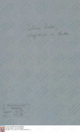 Walker, William, Kupferstecher in London